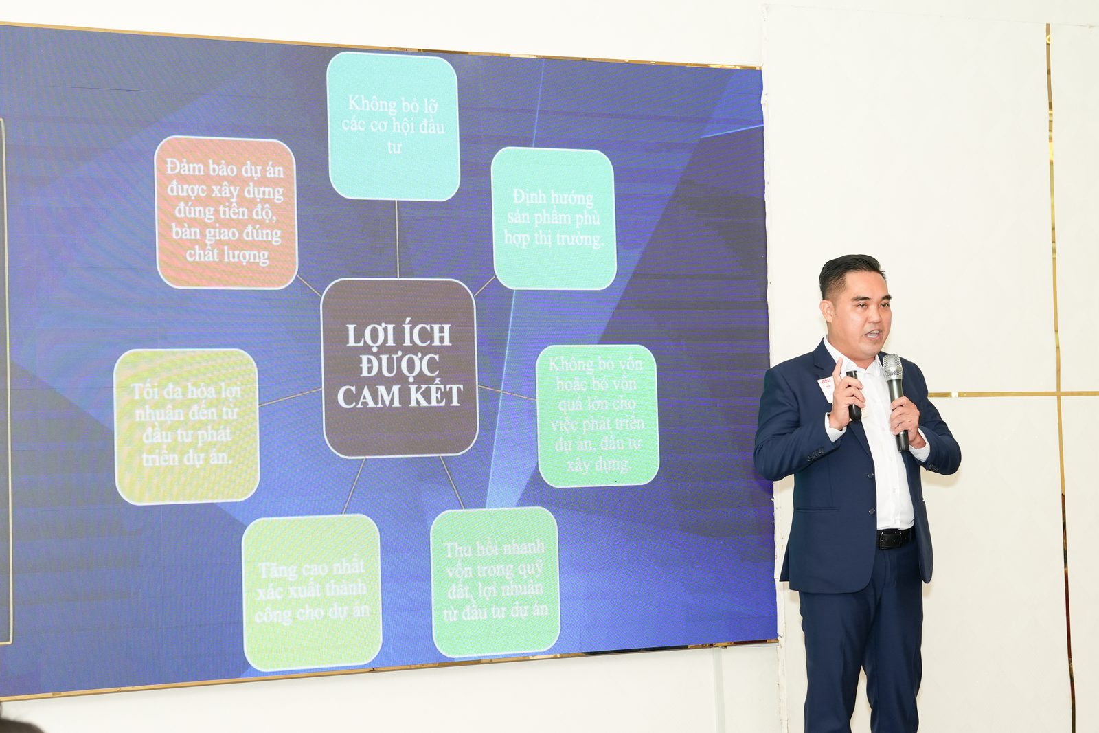 Mr. Lê Văn Vũ trình bày lợi ích cam kết khi đồng hành cùng Trend Realty