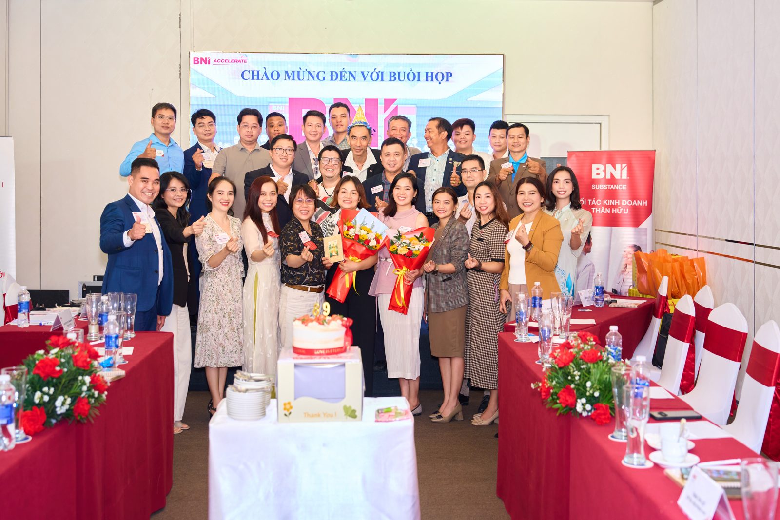 Ảnh lưu niệm của thành viên và khách mời BNI Substance Chapter sáng 10/09/2026.