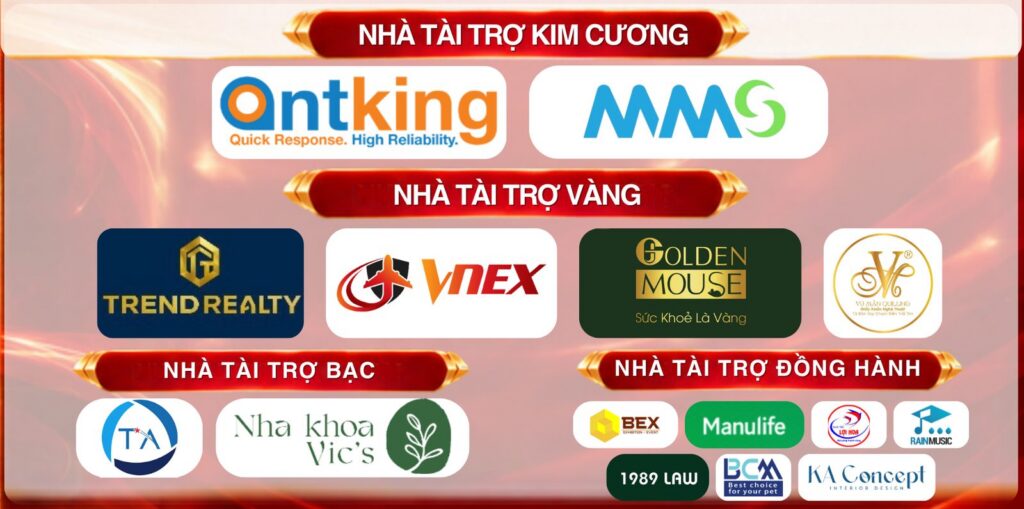 Các nhà tài trợ đồng hành cùng Lễ Chuyển Giao và Kỷ niệm 01 năm thành lập BNI Substance Chapter.